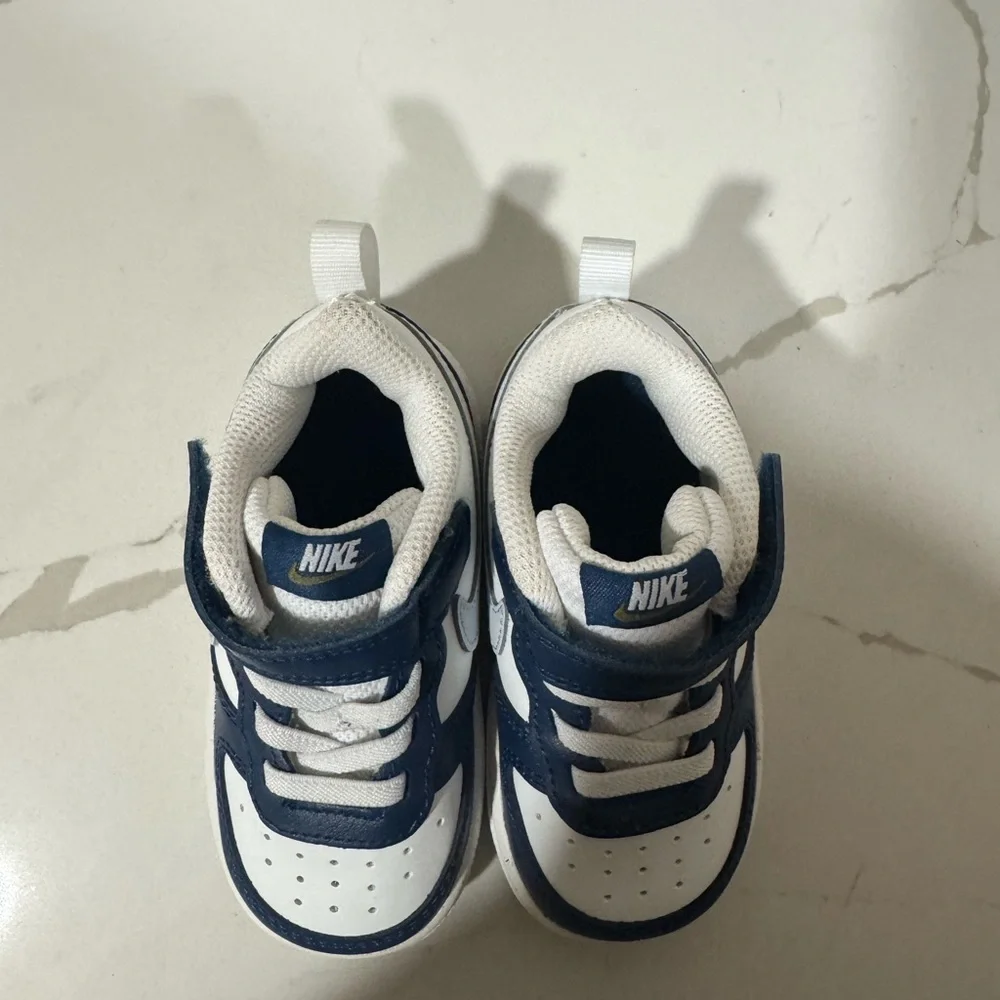 Nike Kids Court‎ Borough Blue and White Sneakers